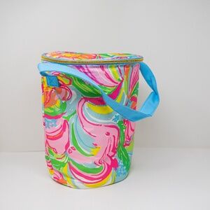 NEW Lilly Pulitzer Ice Bucket Drink Picnic Cooler Bag Purse So A Peeling Print